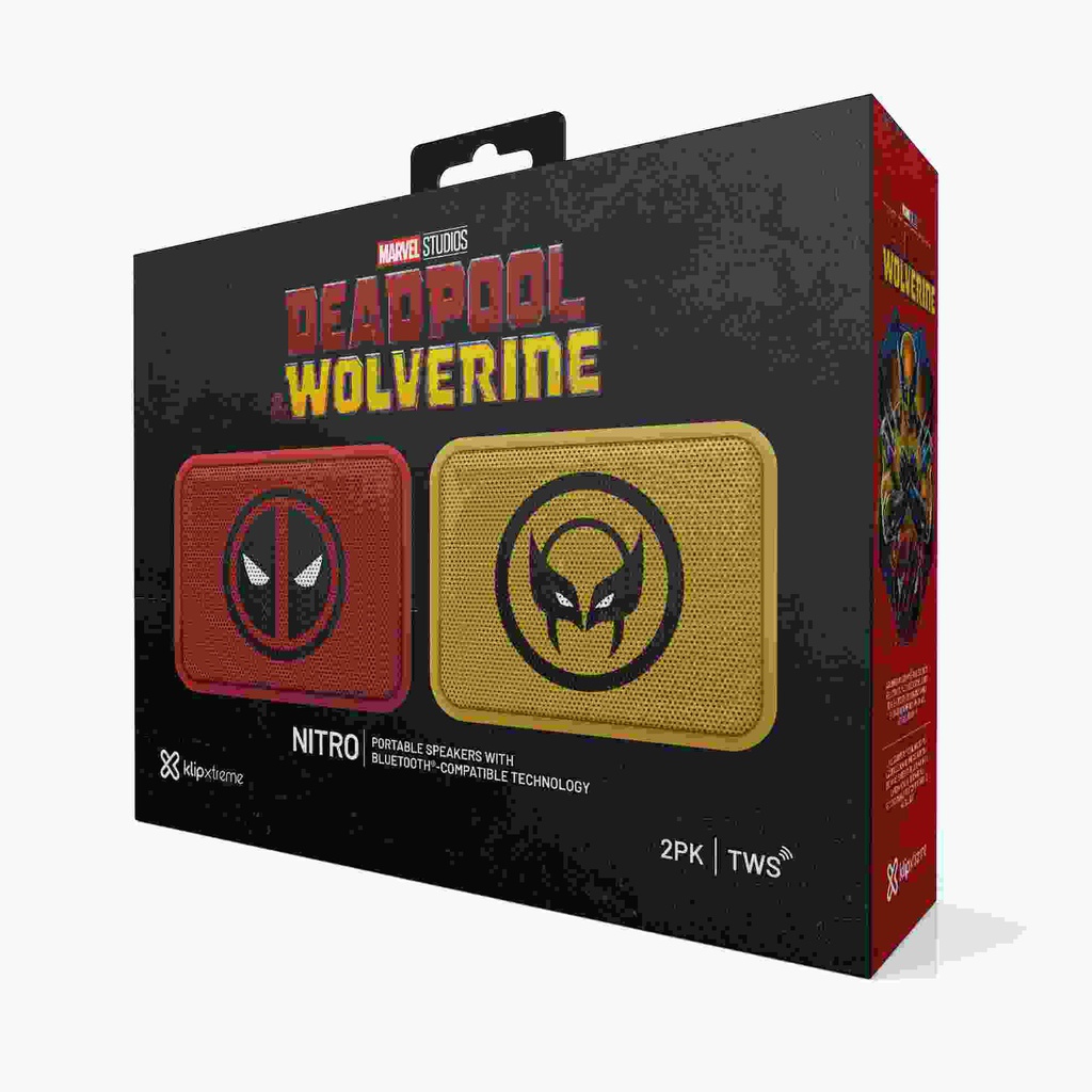 Klip xtreme Nitro KIT Deadpool &amp; Wolverine, BT, TWS, IPX7, 20h