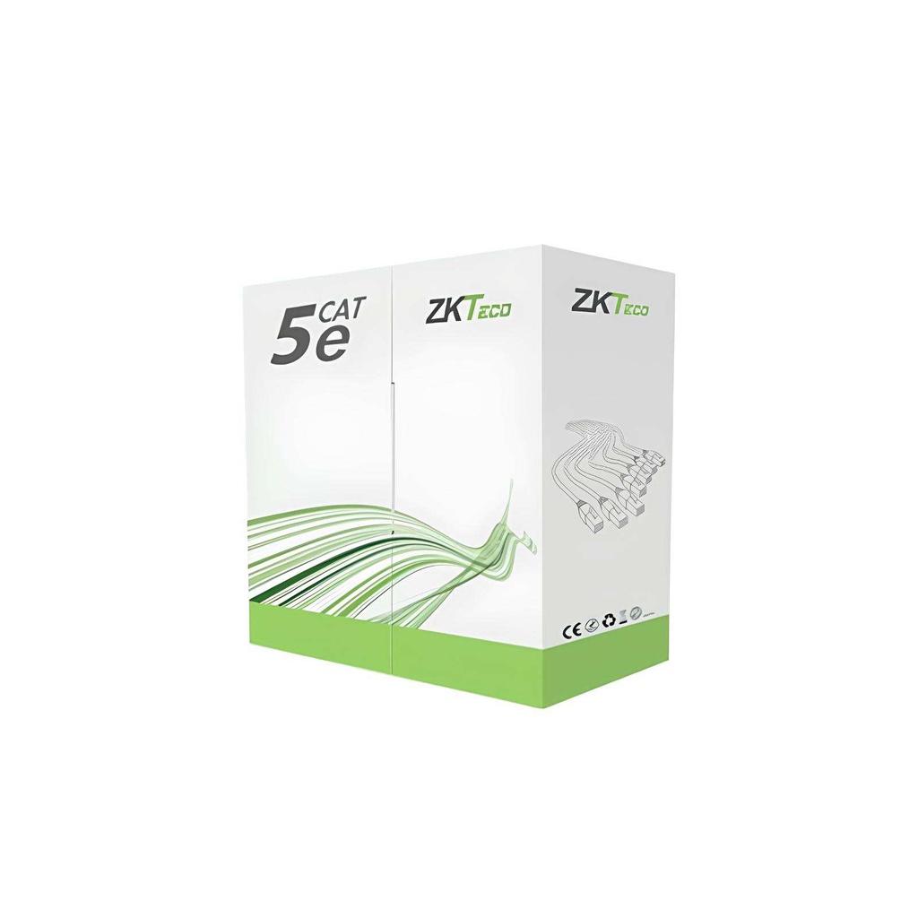 ZKteco cable utp categoría 5e para exterior, color negro, caja 305 metros