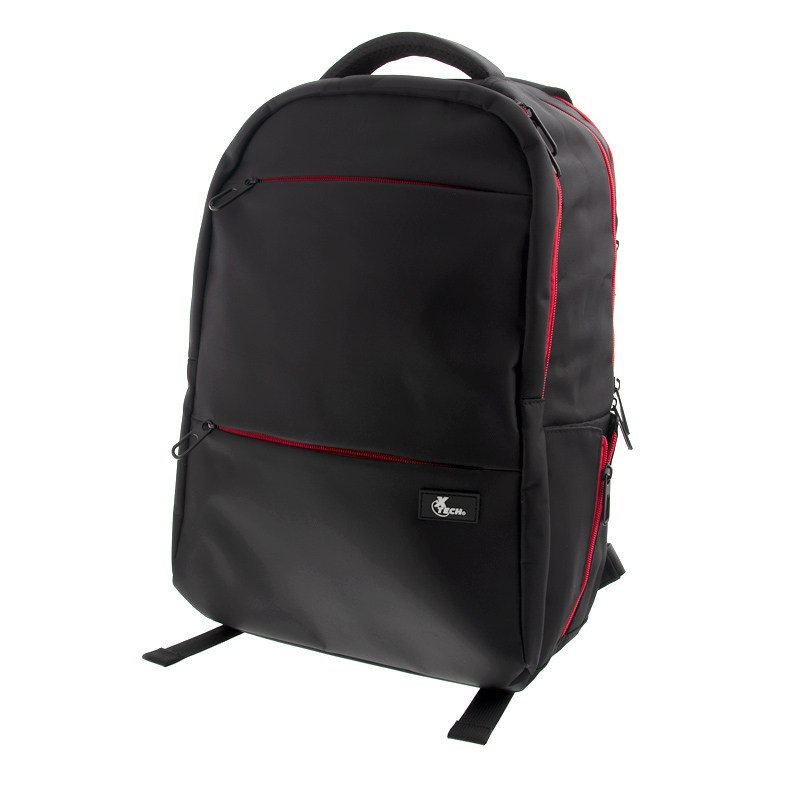 Xtech Insurgent Gaming, mochila 17&quot; color negro con franjas rojas