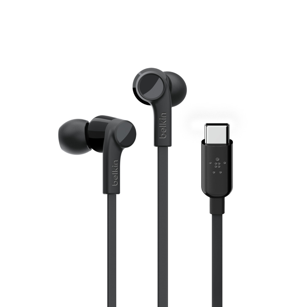 Belkin Auriculares USB-C con micrófono, color negro
