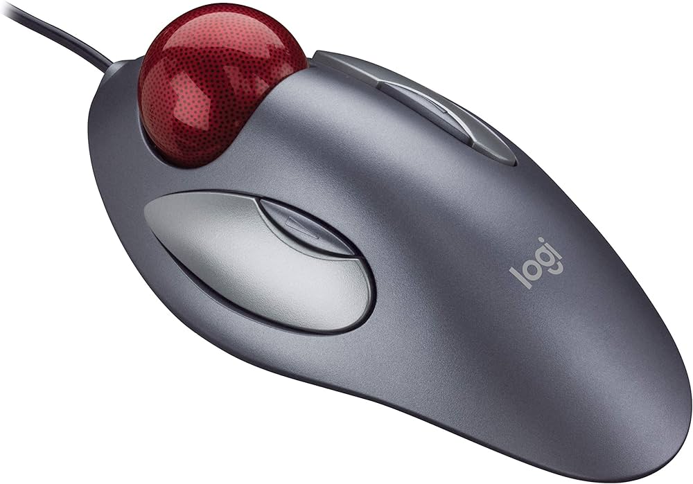 Logitech TrackMan Marble mouse usb cableado