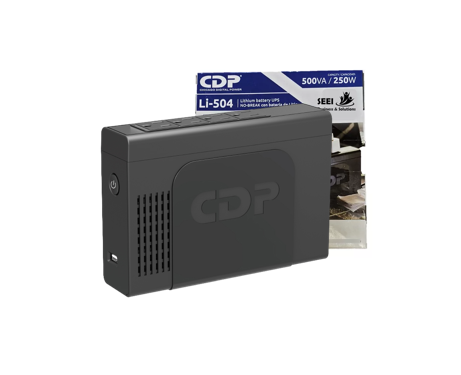 CDP LI-504 UPS 500va, 250w, batería de litio, 4 tomas, 1 puerto usb