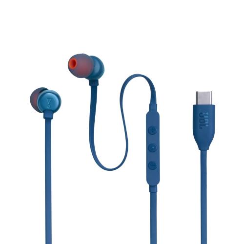 JBL T310C audífono con conector USB-C, color azul