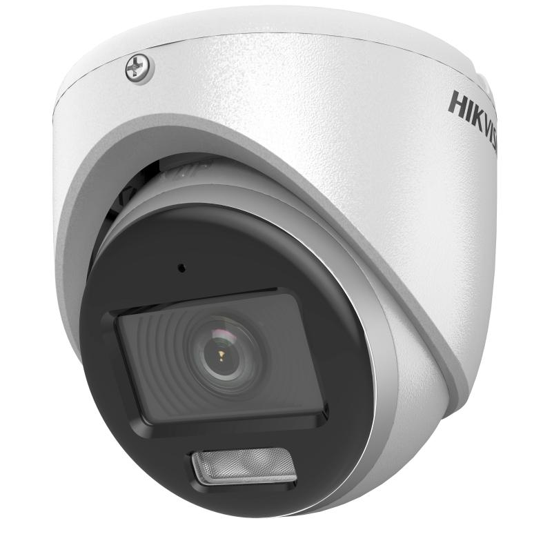 Hikvision cámara, dual light, ColorVu, 3K, domo, 20m, metal, micrófono, IP67