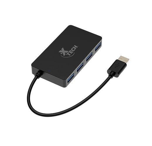 XTECH XTC-391 Hub USB 4 Puertos 3.0 Negro