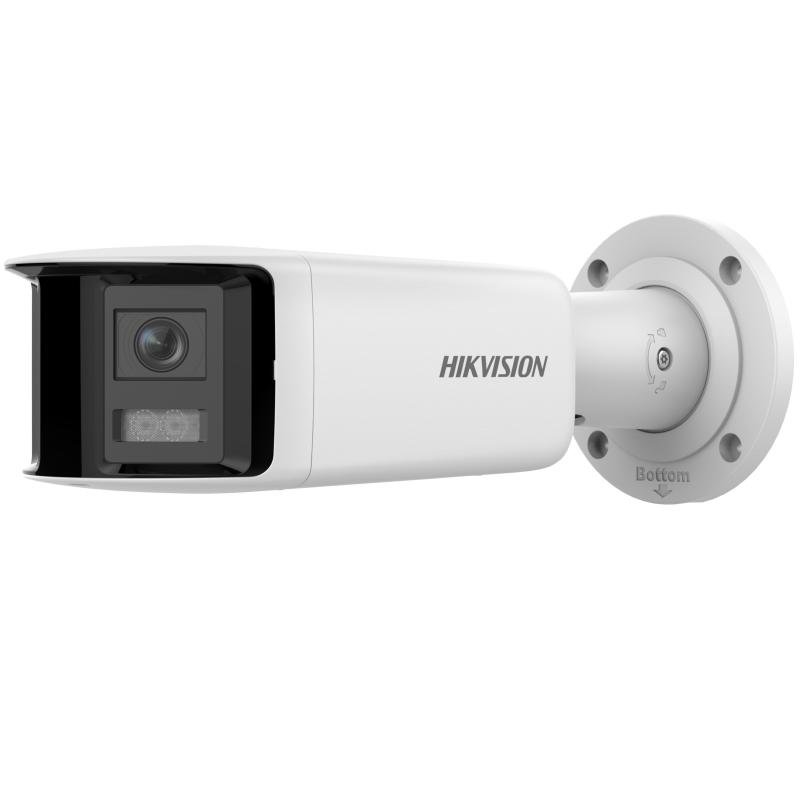 Hikvision camara bala 4MP, ColorVu, panorámica, 40m, IP67, luz strobe, alarma