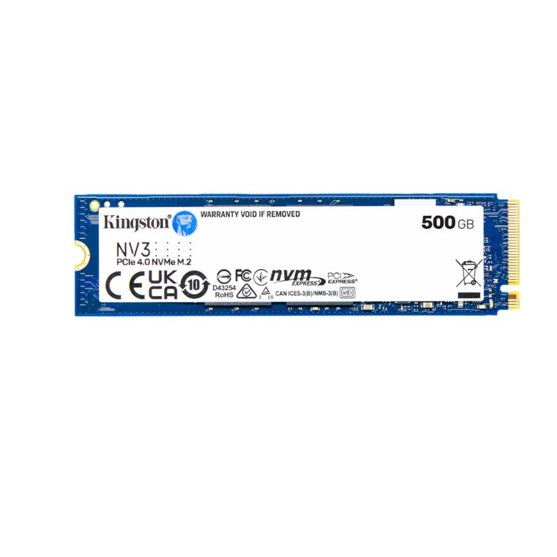 Kingston nv3 ssd interno, 500gb, M.2 2280, PCIe 4.0 x4 NVMe, 5,000/3,000MB/seg