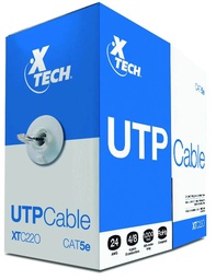 [XTC-220] Xtech cable utp categoría 5e interior, caja 305 metros