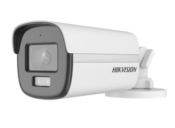 [DS-2CE12DF0T-FS] Hikvision ColorVu camara analoga bala 2mp 40m, plastico metal microfono