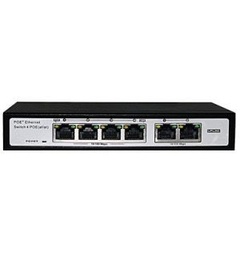 [FSS1004EPE] Folksafe Switch 4 puertos PoE 10/100, 2 puertos UPLINK 10/100, 250m 30w