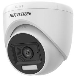 [DS-2CE76K0T-LPFS] Hikvision cámara, Smart Hybrid Light Audio,3K, domo, 20m, plastico