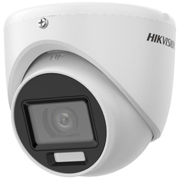[DS-2CE76K0T-LMFS] Hikvision cámara, Smart Hybrid Light Audio,3K, domo, 20m, metal, IP67