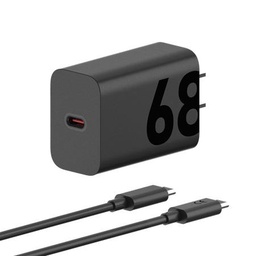 [PG38C06296] Cargador + Cable Motorola, 68W, USB C a Tipo C, Color Negro